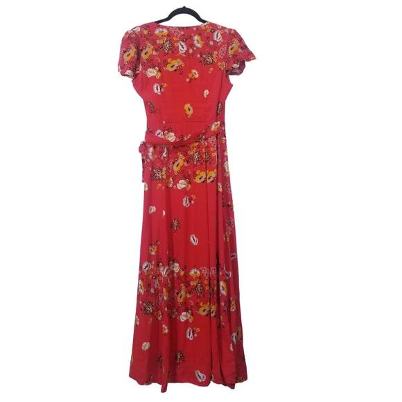 Free People Floral Maxi Wrap Dress - Picture 3 of 12